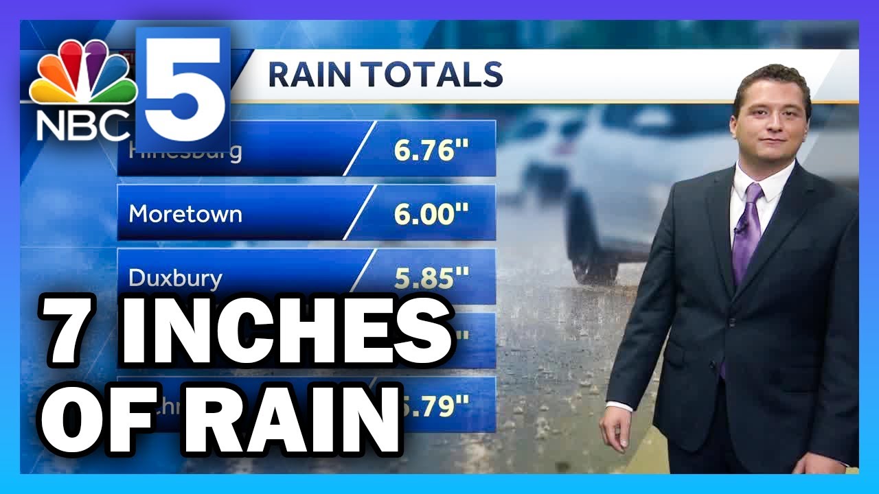 Some towns see nearly 7 inches of rain following severe storms, flooding in Vermont, New York