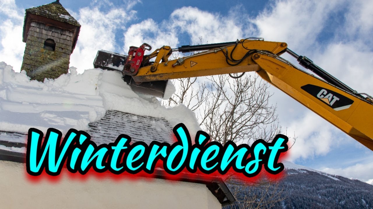 ❄️Winterdienst❄️Schneeräumung🚜mit Bagger und Motorsäge🚧 🚦#2