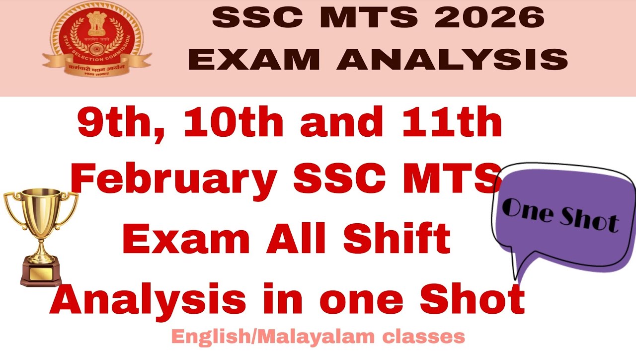 SSC MTS Question Paper 2026 | SSC MTS 2026 All Shift GK GS & English Question |SSC MTS Analysis 2026