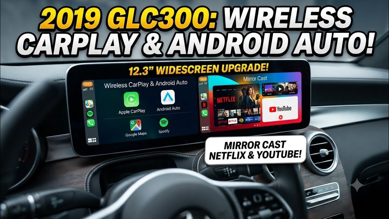 2019 Mercedes benz GLC300 Wireless Carplay Android Auto mirror cast Netflix youtube 12.3