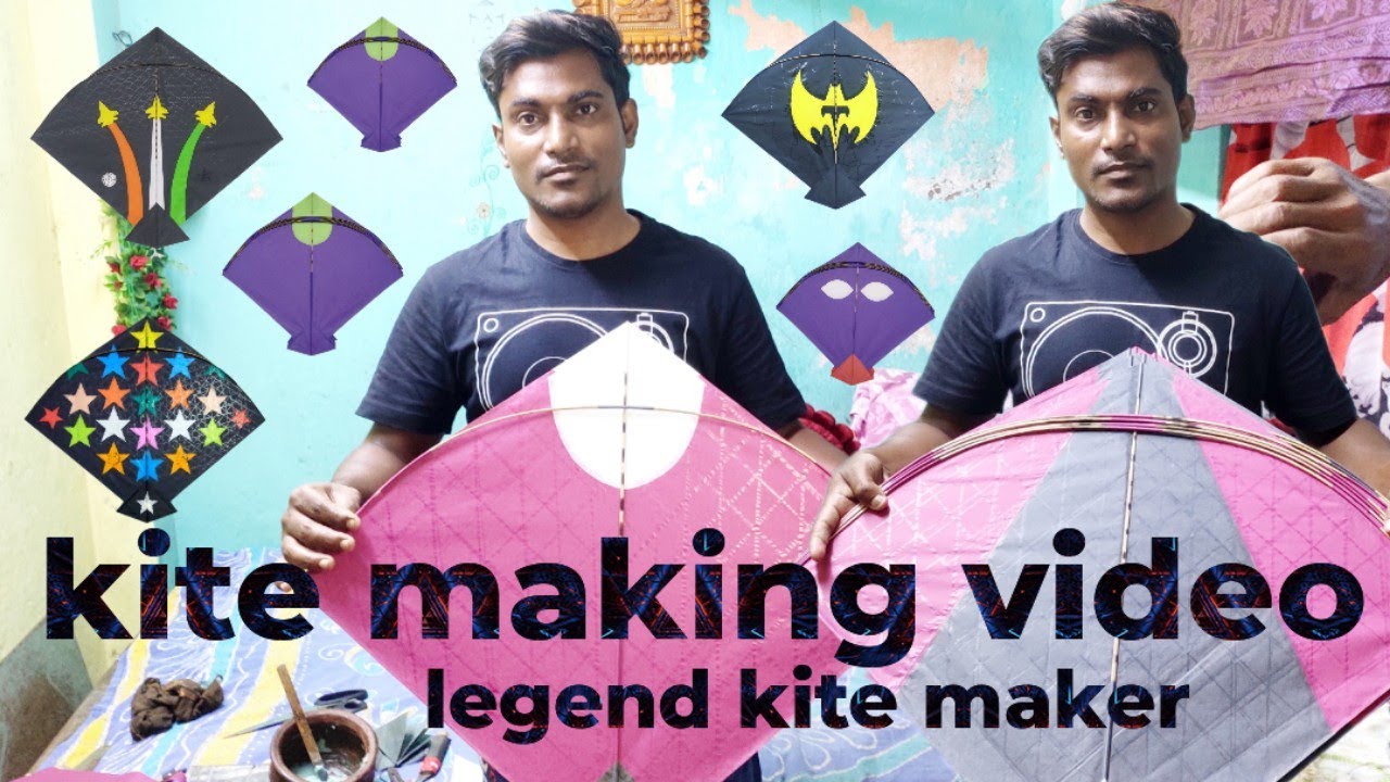 Kite making video || legend kite maker kolkata || Raju tiger kite maker.