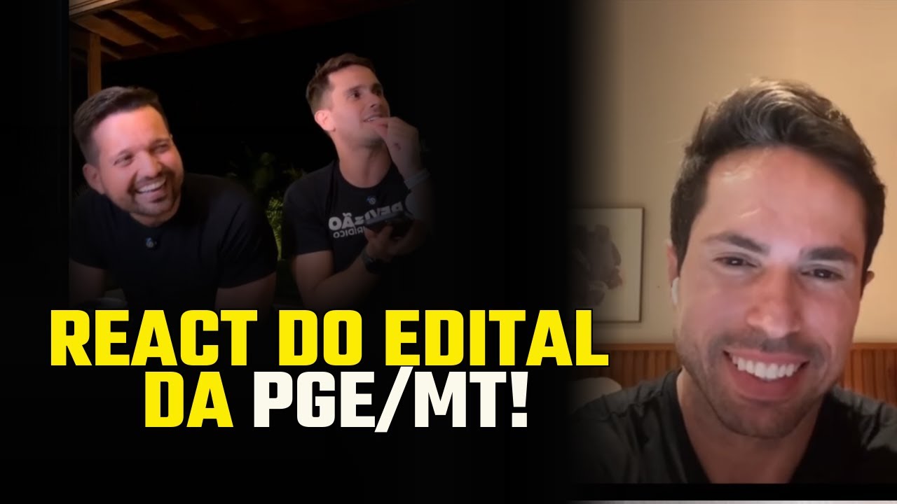 Saiu edital da PGE Mato Grosso | React do edital!!