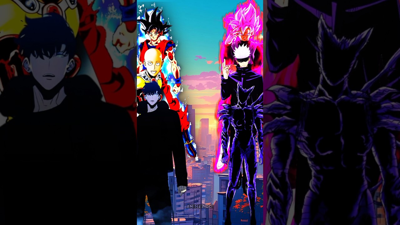 Goku Saitama & Jin Woo vs Goku Black Gojo & Garou