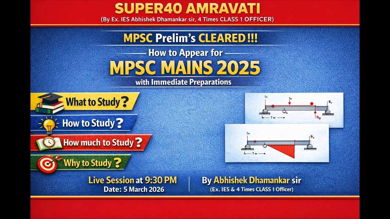 MPSC MAINS 2025 PREPARATION IN 2 MONTHS | SUPER40 AMRAVATI | BY ABHISHEK DHAMANKAR ( Ex.IES )