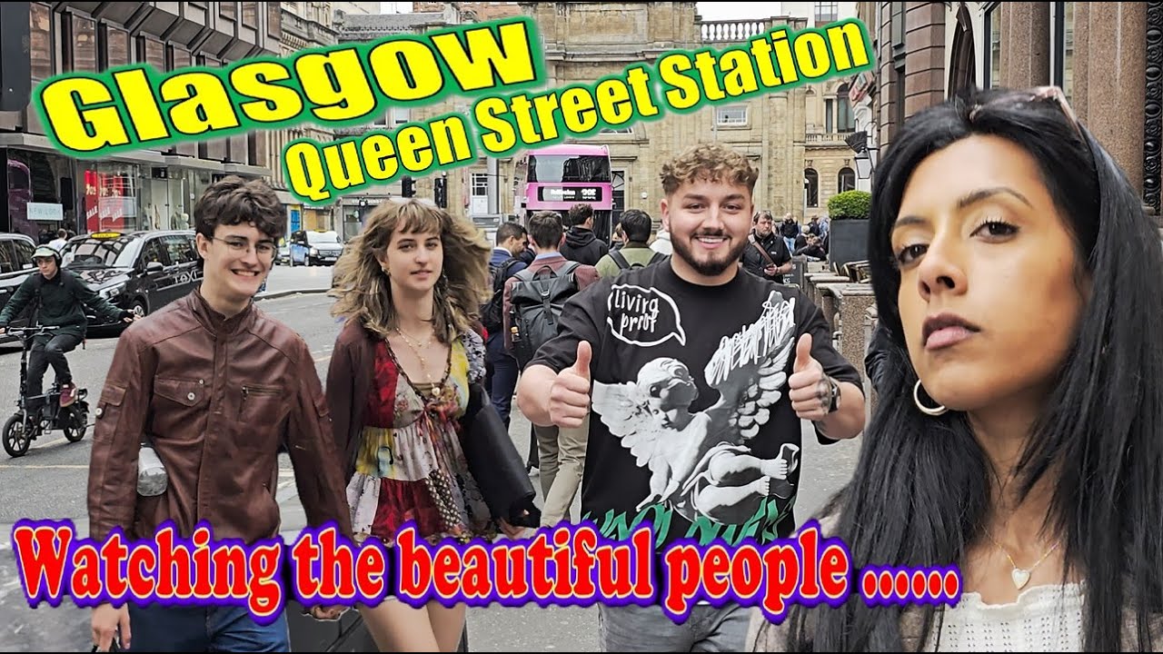 GLASGOW | People Watching in Buzzing City Centre | Queen Street Station | Scotland Cityscapes