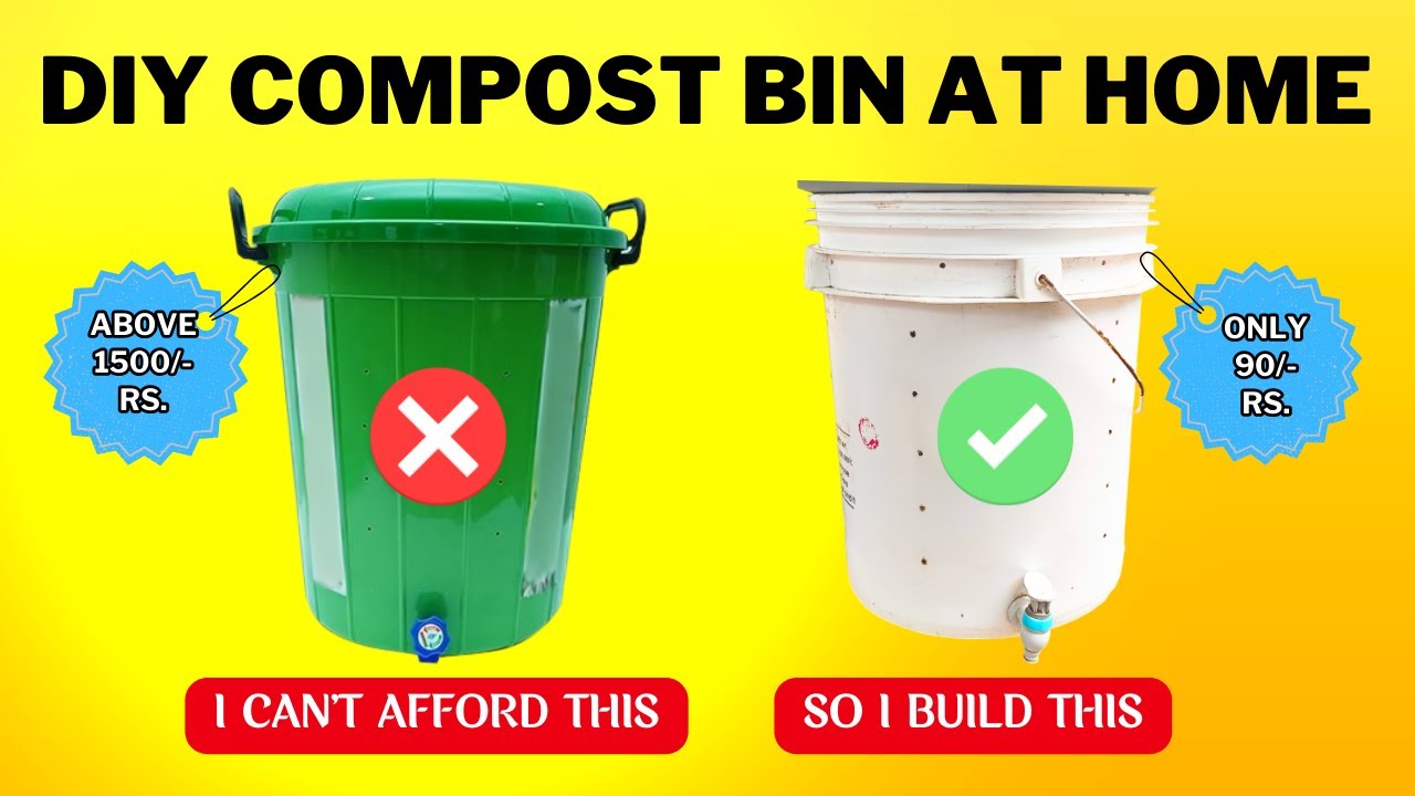 DIY Compost BIn At Home | How To Make Compost Bin | DIY Compost Bin For Garden | Compost Tumbler.