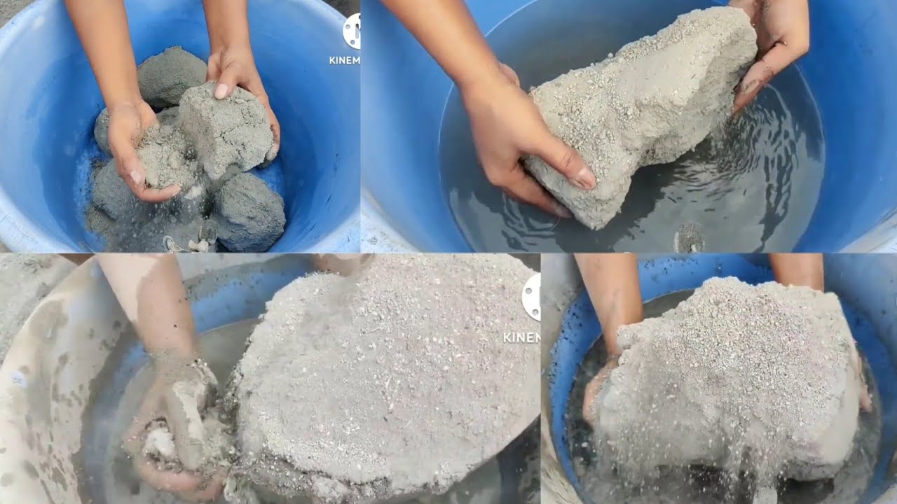 dusty grainy sand cement dry water crumbling || Sa Asmr