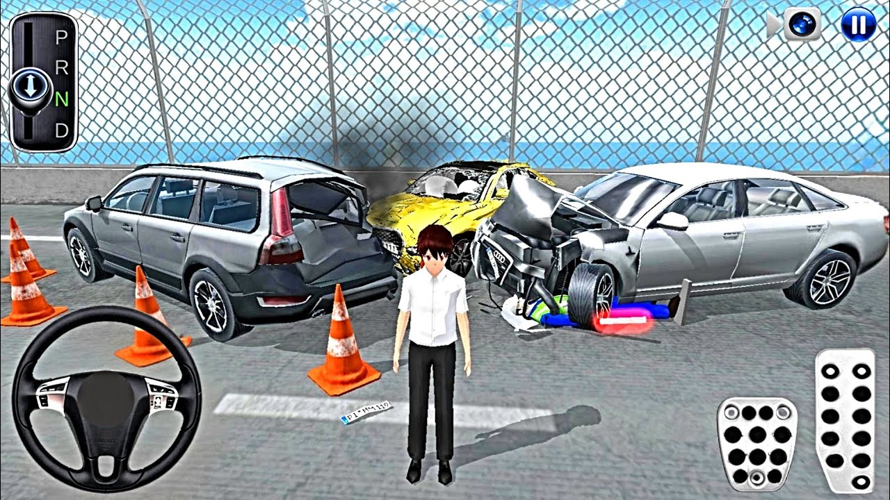 New Golden Car Crashes in New Eight Lane Highway - 3D Driving Class - 2025 Android iOS - Gameplay