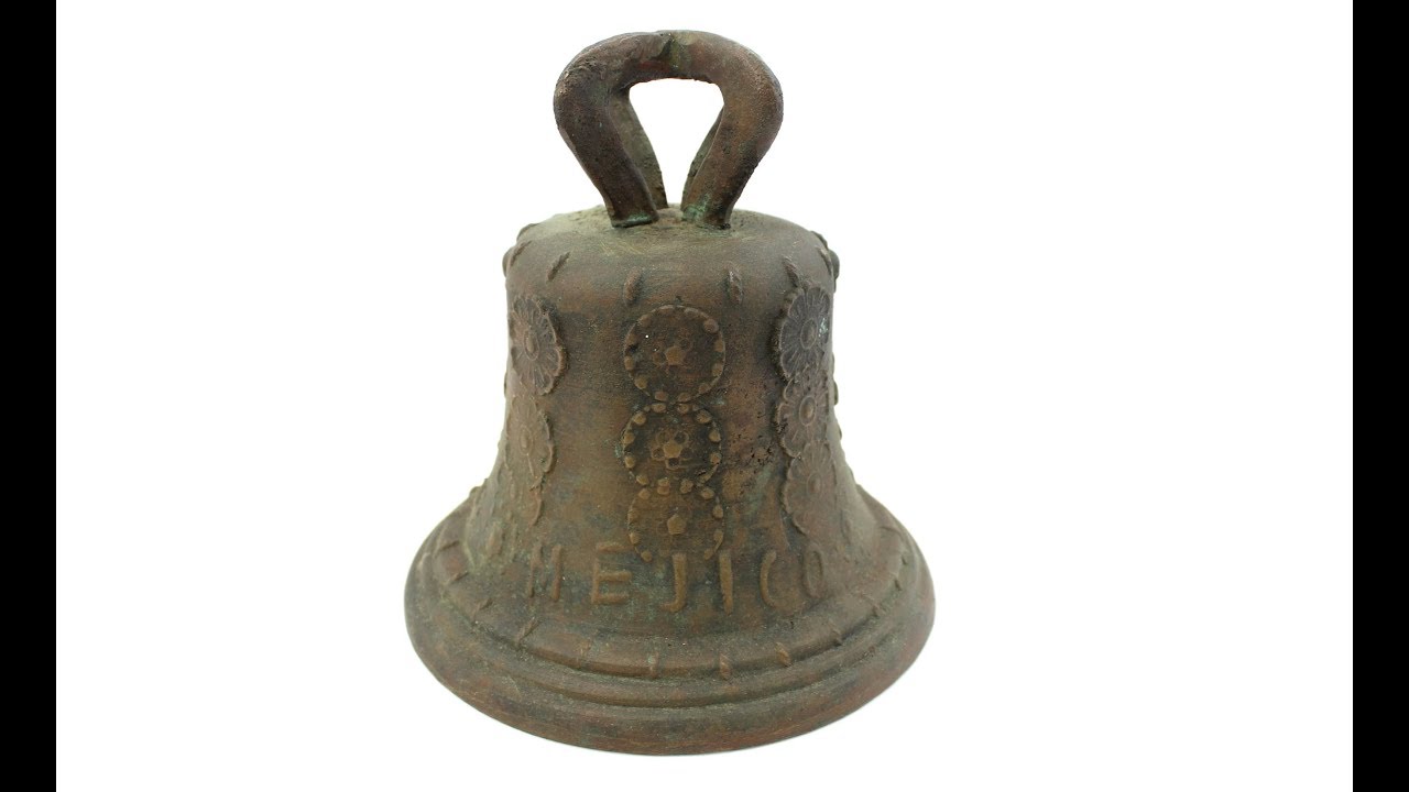 Antique Spanish Mejico 1810 Mexico Cast Bronze Mission Church Tower Bell