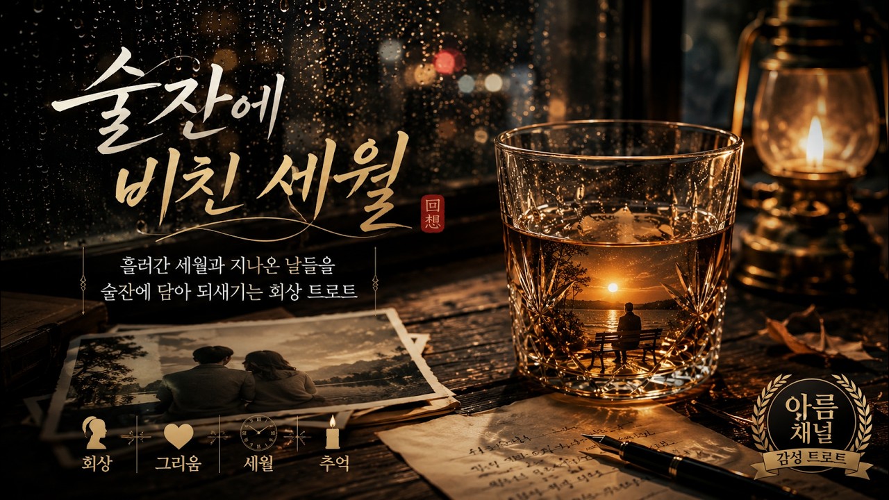 술잔에 비친 세월｜흘러간 세월과 지나온 날들을 술잔에 담아 되새기는 회상 트로트