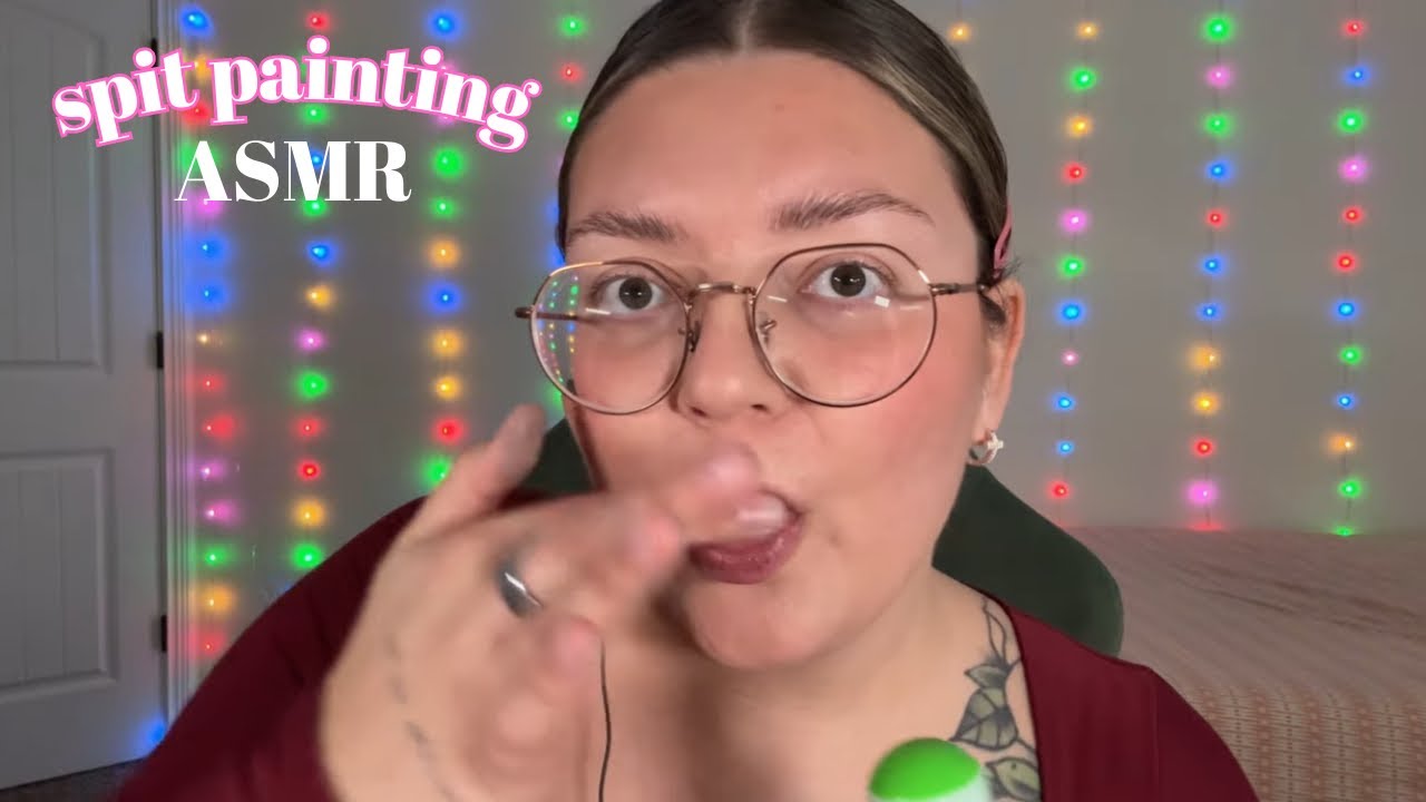 ASMR- Fast & Aggressive Spit Painting You 🍉👁️👄👁️🤏🏽 Shoutout to the GOAT @ceriasmr 💗💗💗