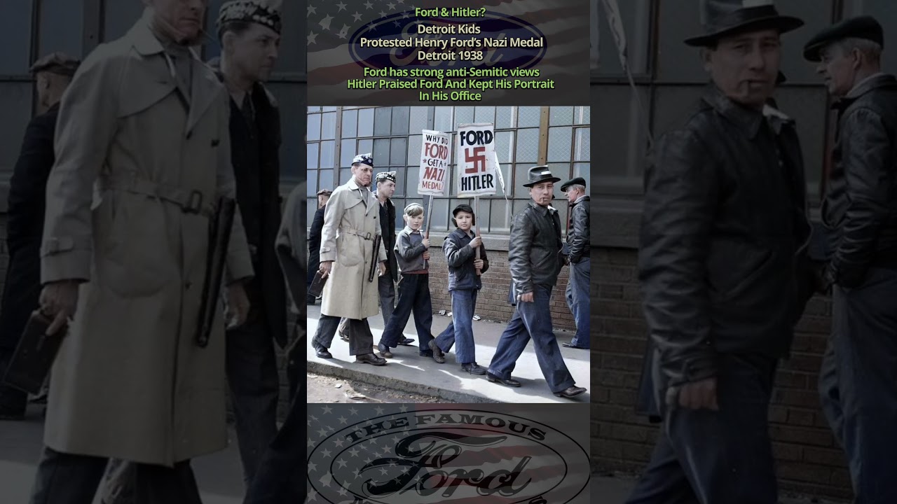 🇺🇸Ford and Hitler? - American Kids Protest Detroit 1938 #history #ww2 #wwii #war #ford #army #usarmy