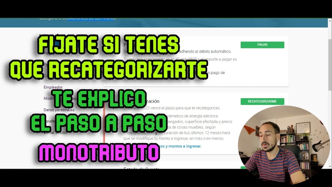RECATEGORIZACION MONOTRIBUTO | PASO A PASO TE ENSEÑO COMO HACERLO