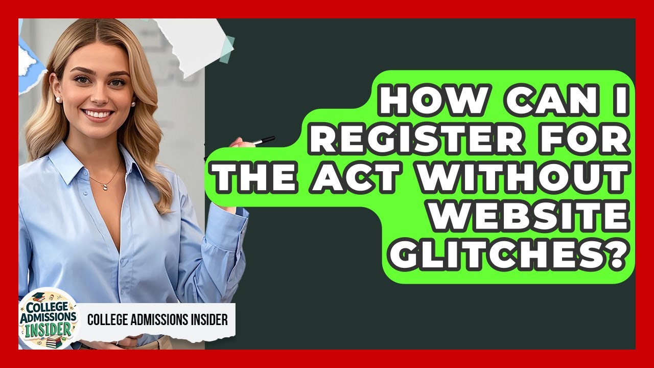 How Can I Register For The ACT Without Website Glitches? - College Admissions Insider