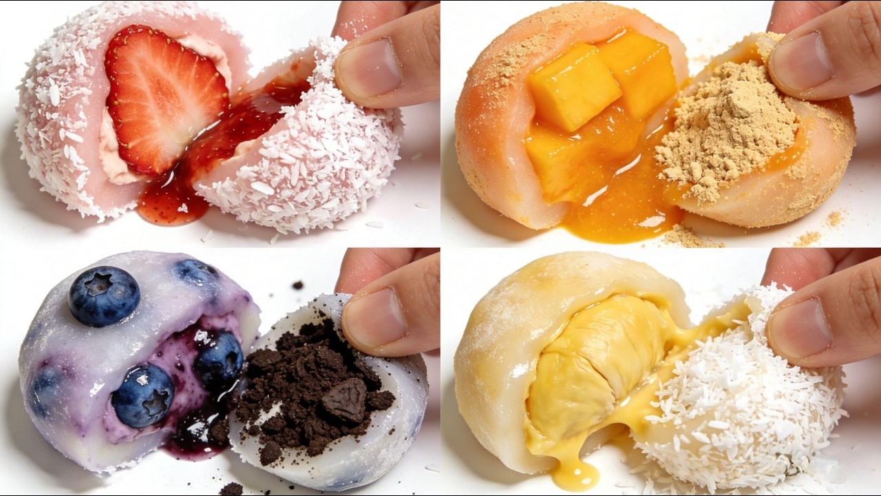 🔥LIVE  Fruit Cheese Mochi | Relaxing Street Food ASMR #mochi  #streetfood  #asmr