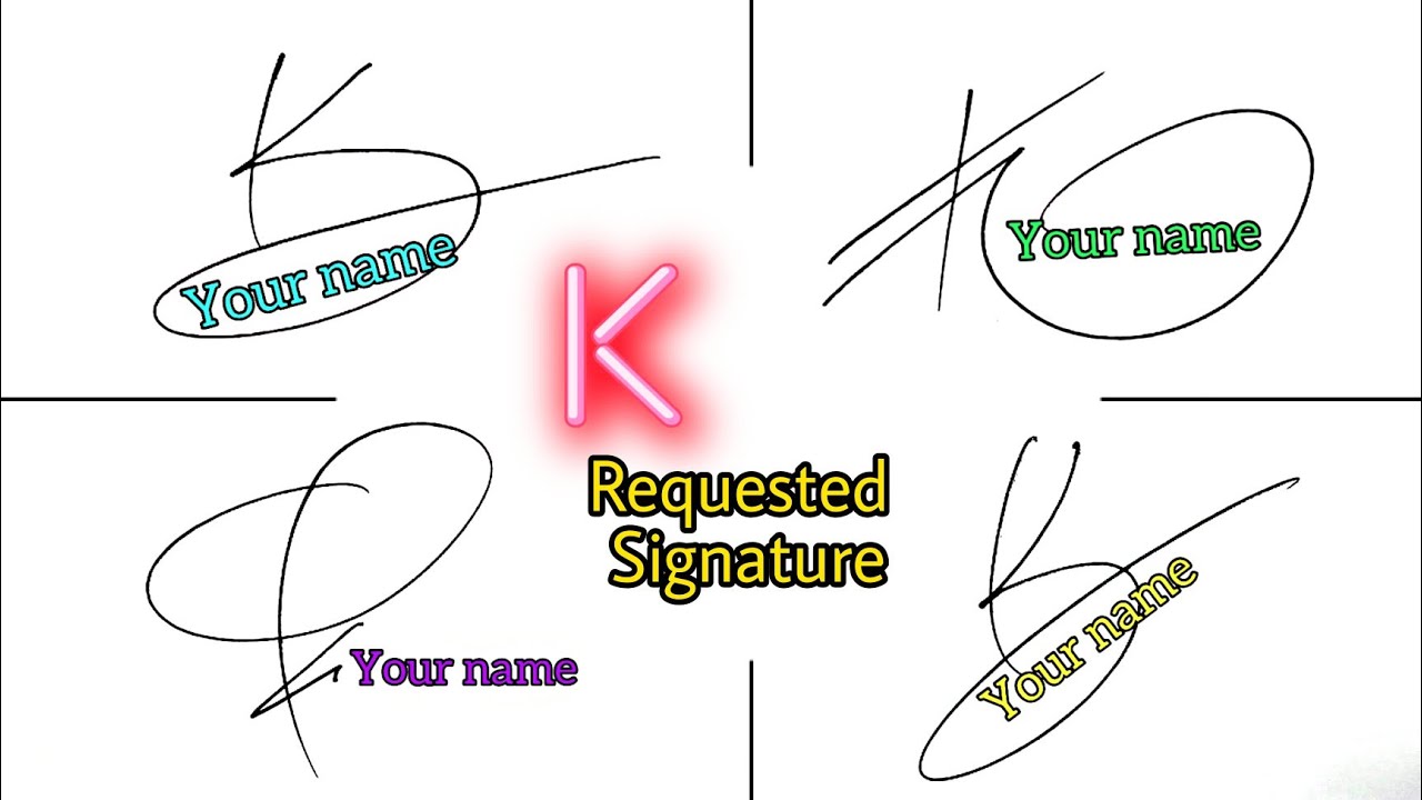 Signature tutorial ✍ | Simple tips for K signature | @AnupCalligraphy #signature #signaturestyle
