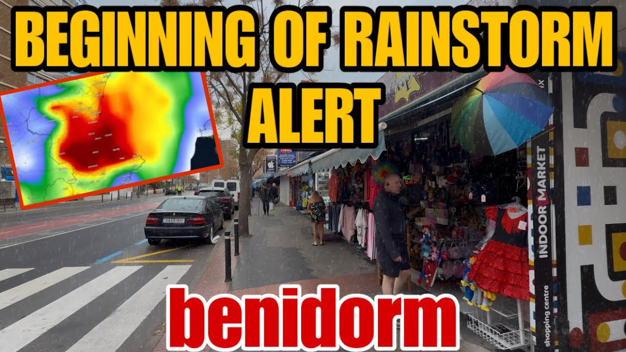 Бенидорм &mdash; Начало жёлтого предупреждения о ливне! ☔😳