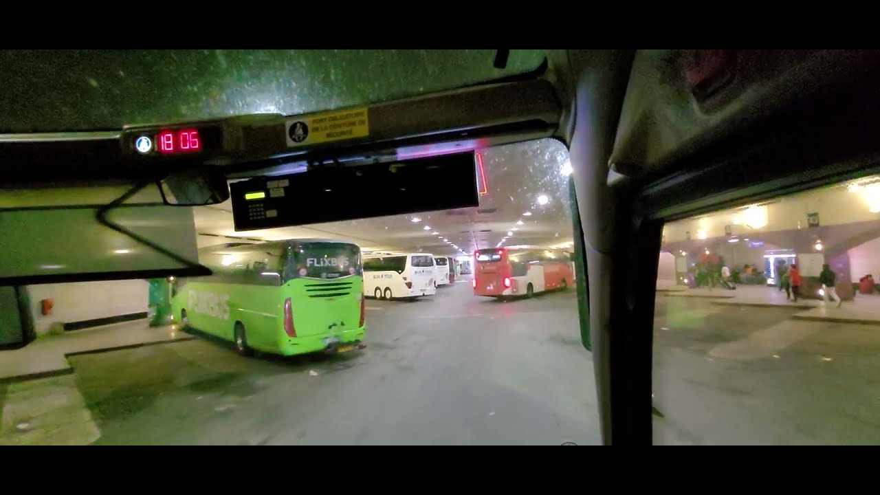 Flixbus departing Paris Bercy Seine