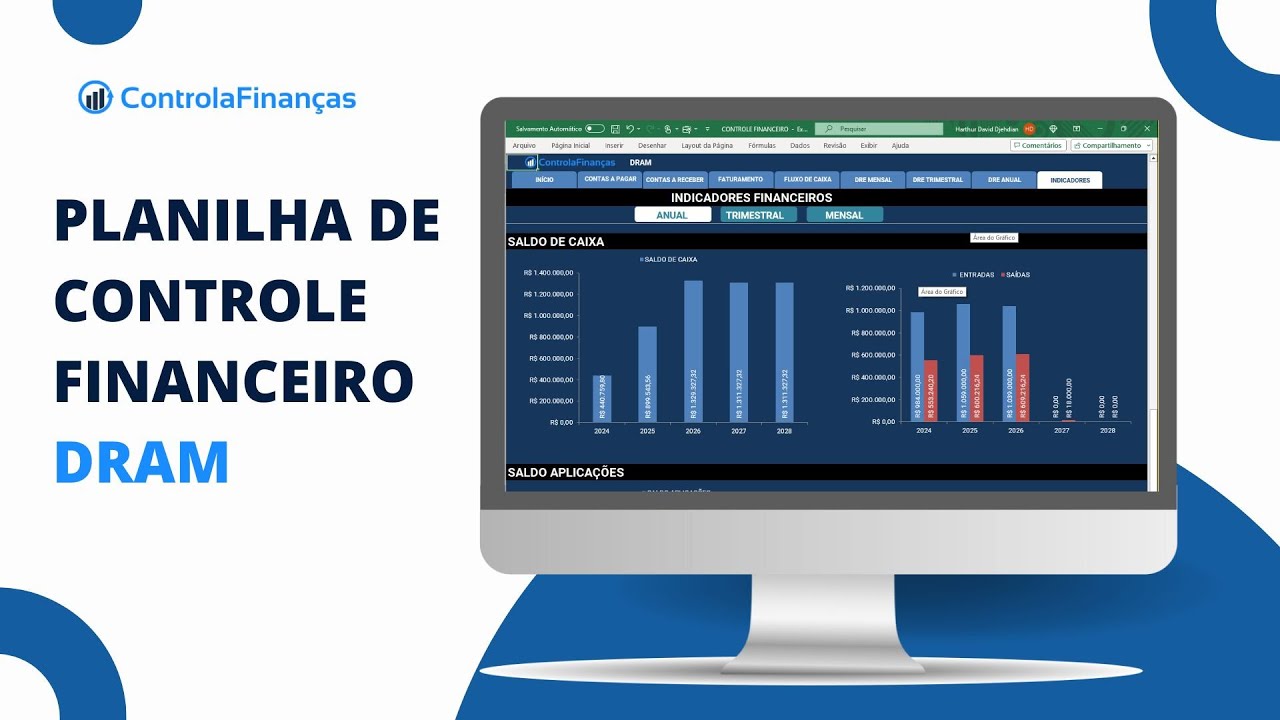 Planilha de Controle Financeiro Dram | ControlaFinan&ccedil;as