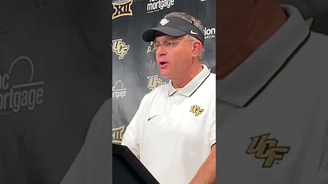 #UCF #Knights Head Coach Gus Malzahn on #JRP not sliding when he runs. #gkco #chargeon #big12