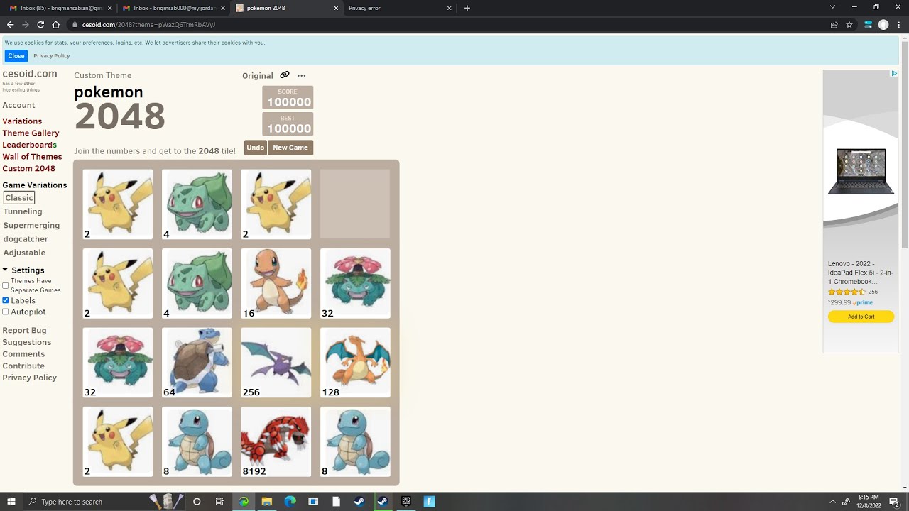pokemon 2048
