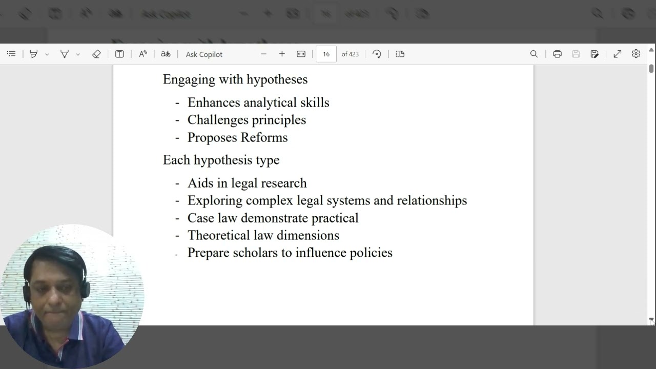 LLM | Sem II | Legal Research Education | Hypothesis and Clinical Legal Education