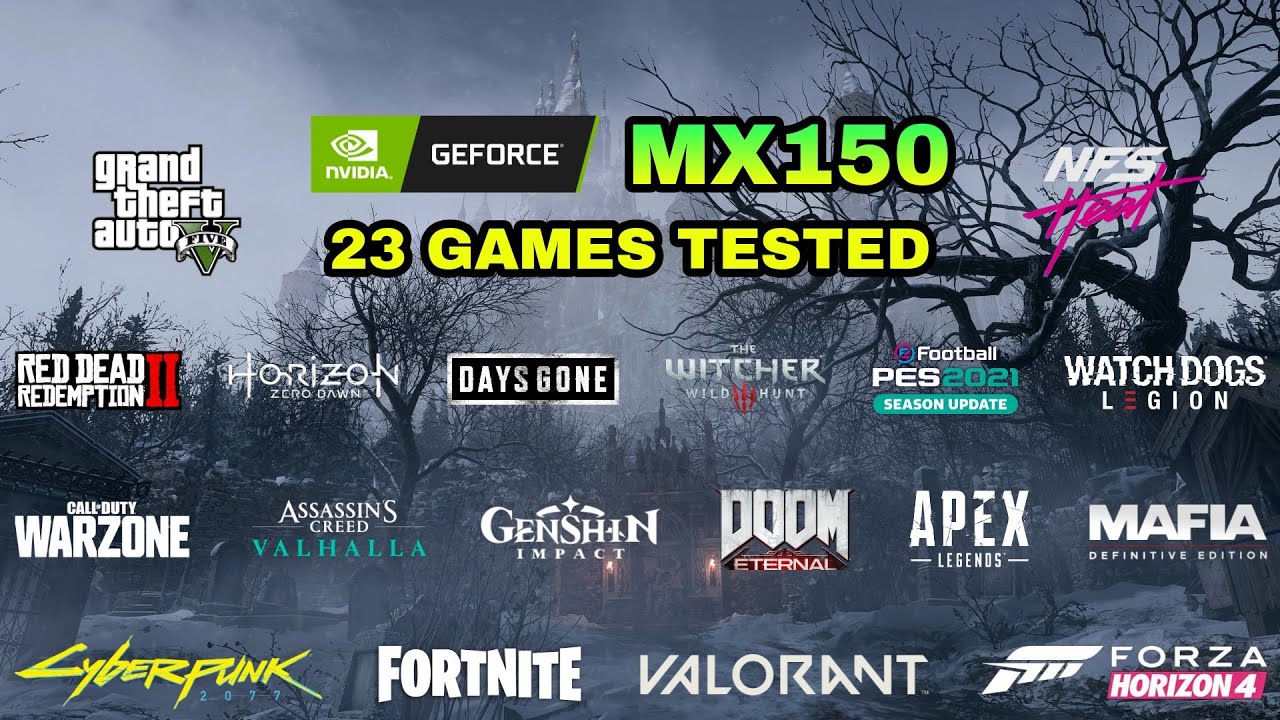 Nvidia GeForce MX150 Gaming Test ! 2021