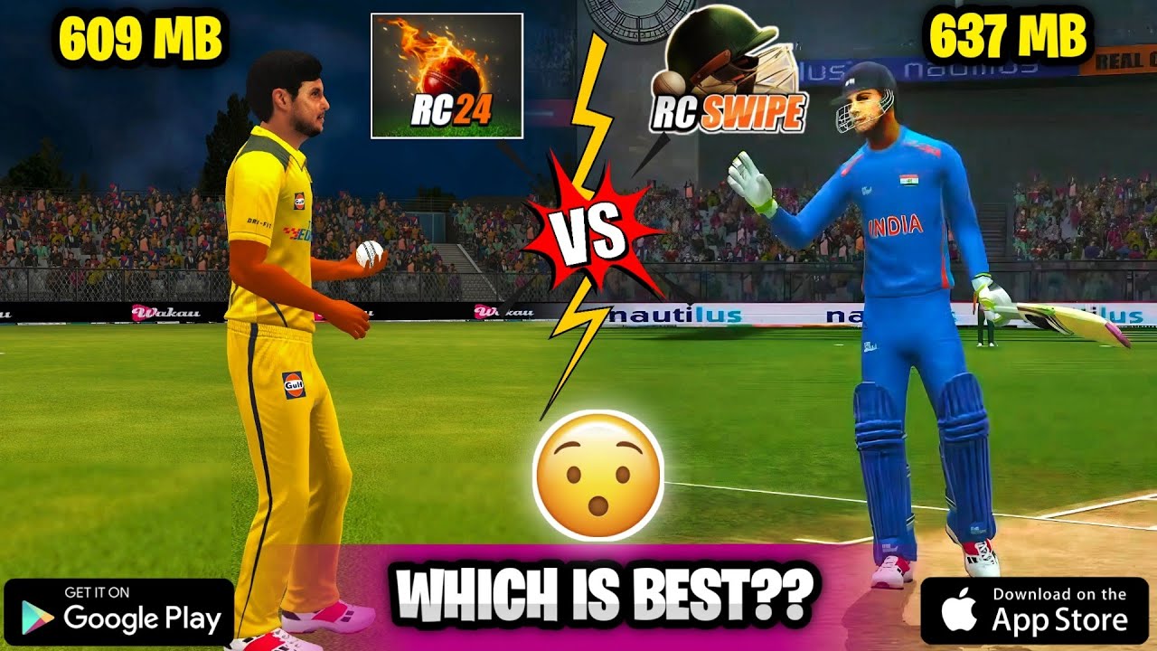 🔥Real Cricket Swipe Vs Real Cricket 24 🥶 ! Which Is Best 🤔❓! Review In Tamil
