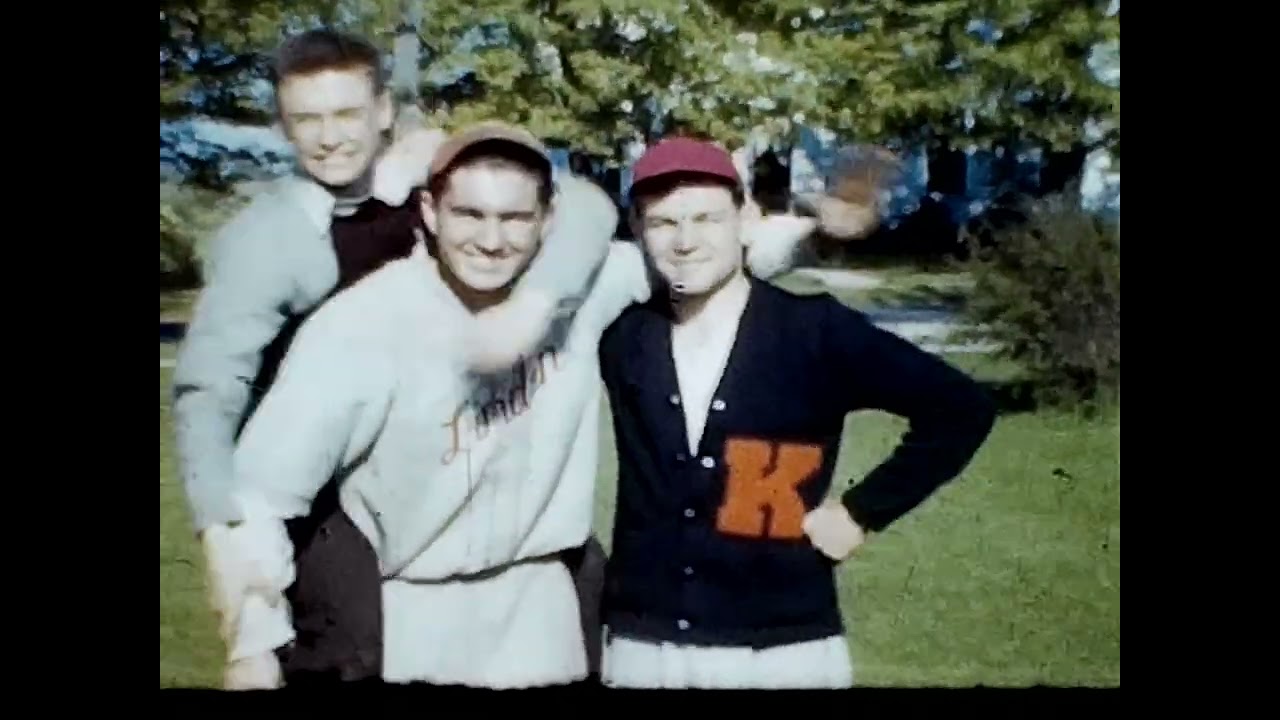 Frank Fred-Helen Baseball team 1943 Canadian bomber Pat+Red. old 8mm film. #ww2 #vintage #video
