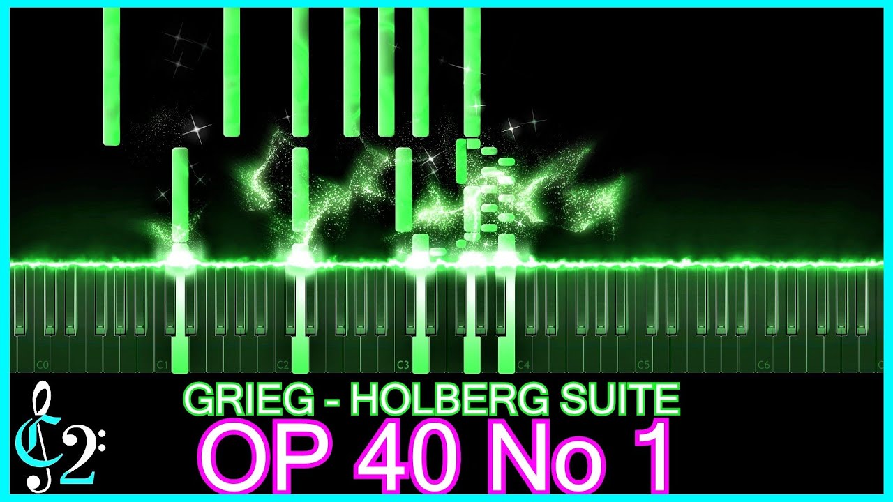 Grieg - op 40 no 1 PRELUDE (The Holberg Suite) | Piano Tutorial | MIDI | クラシカル【ピアノ】
