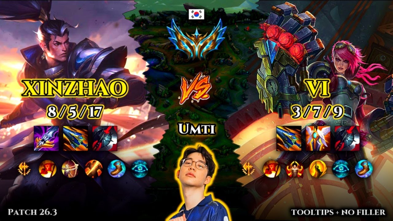 Umti | Xin Zhao JUNGLE vs Vi | Patch 26.3 | 2026-02-12 | KR CHALLENGER | LOL GAMEPLAY