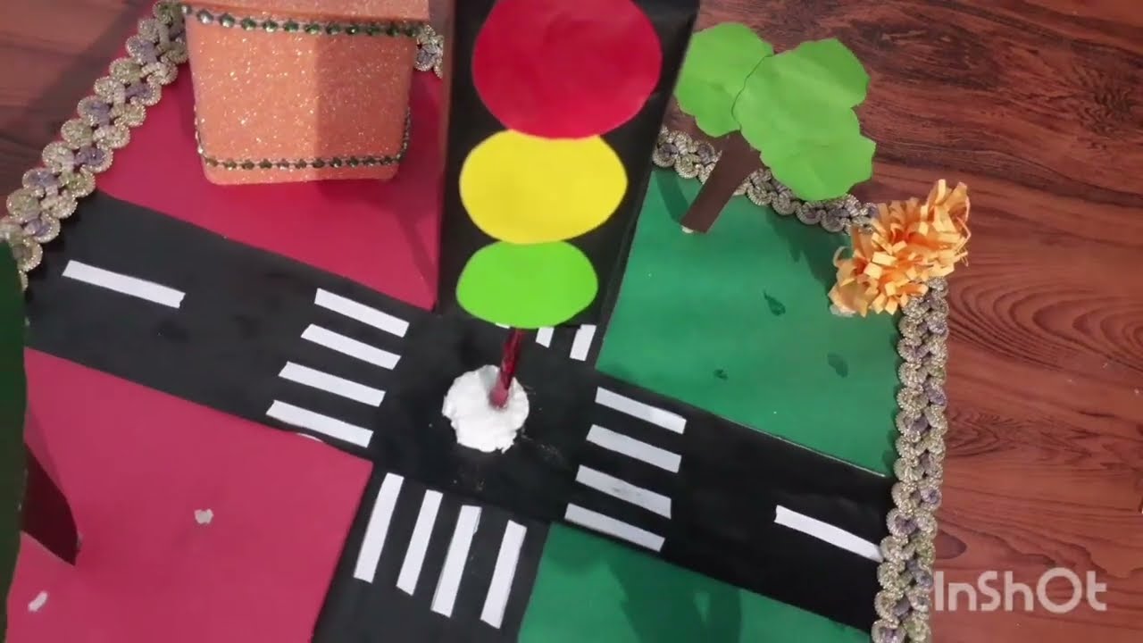 3D Model of Traffic Signal, Easy Traffic Lights Project,  Traffic Signals and Zebra Crossings,