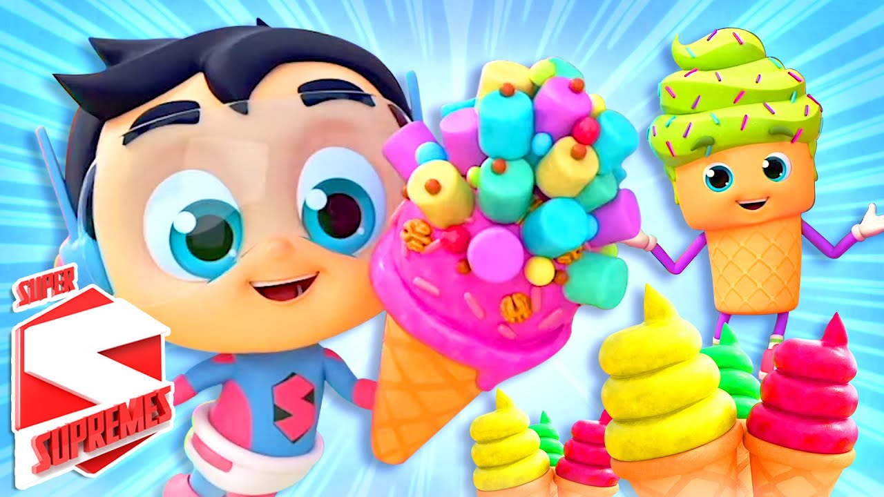Ice Cream Song | Do You Know The Ice Cream Man | Nursery Rhymes & Kids Songs with Super Supremes