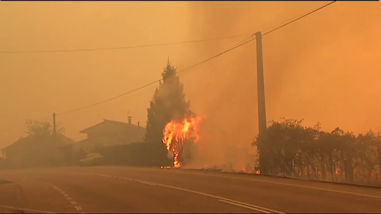 Incendios y huracán en Galicia