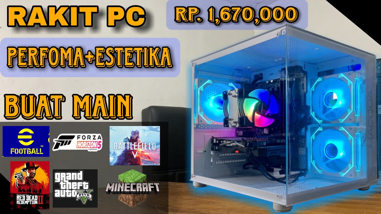 Rakit PC 1 JUTAAN Paling Estetik, Sensasi Gaming Maksimal! Budget Minimalis!!