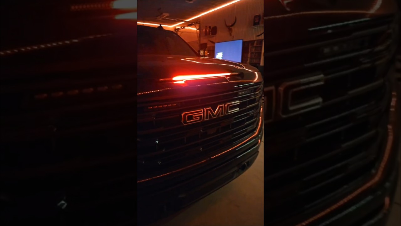 Knight Rider / Emergency Flash Light Bar | 2023 GMC Sierra 1500 Elevation Edition Truck #shorts #gmc