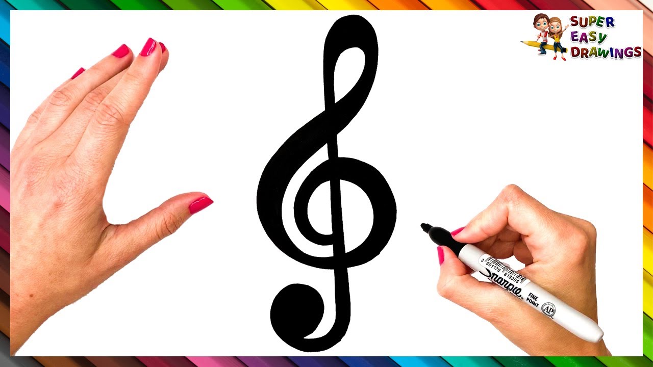 How To Draw A Treble Clef Step By Step 🎼 Treble Clef Drawing Easy