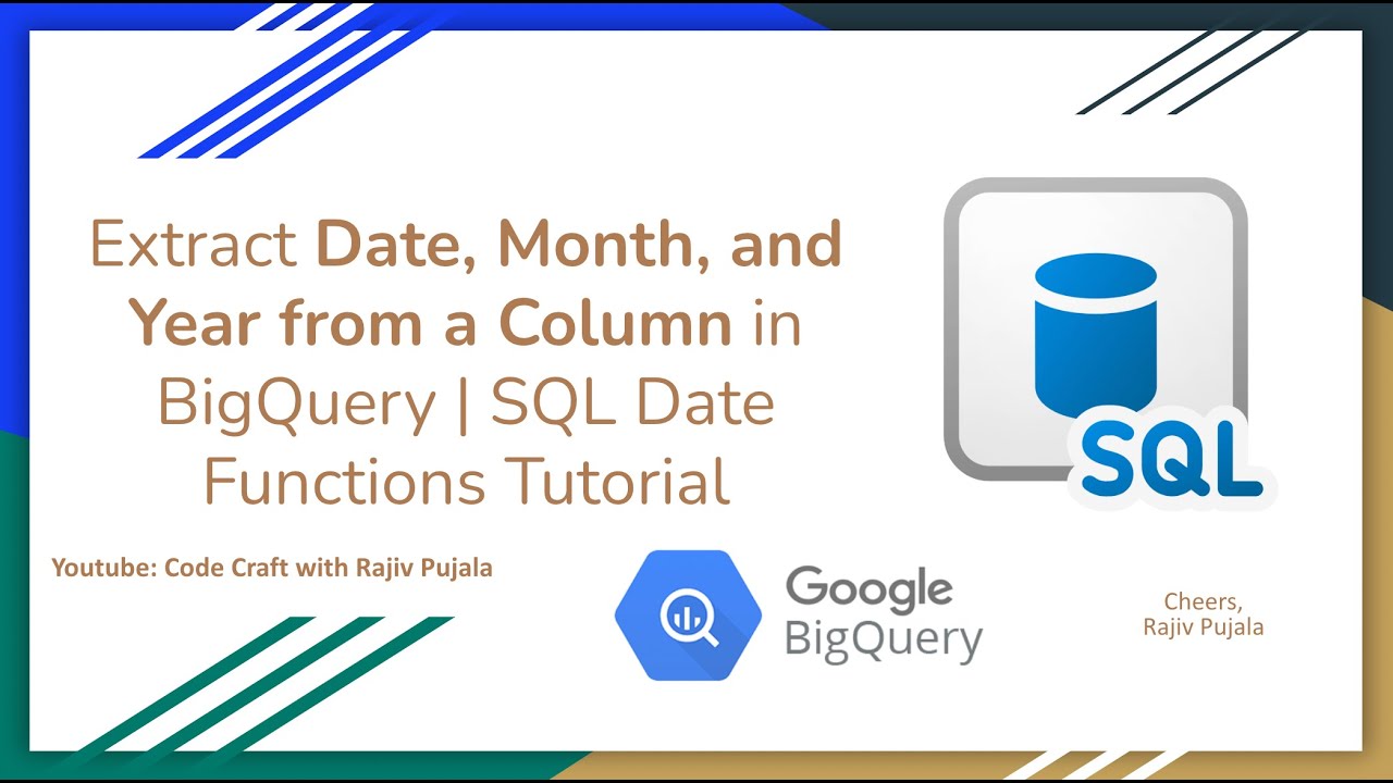 17. Extract Date, Month, and Year from a Column in BigQuery | SQL Date Functions Tutorial