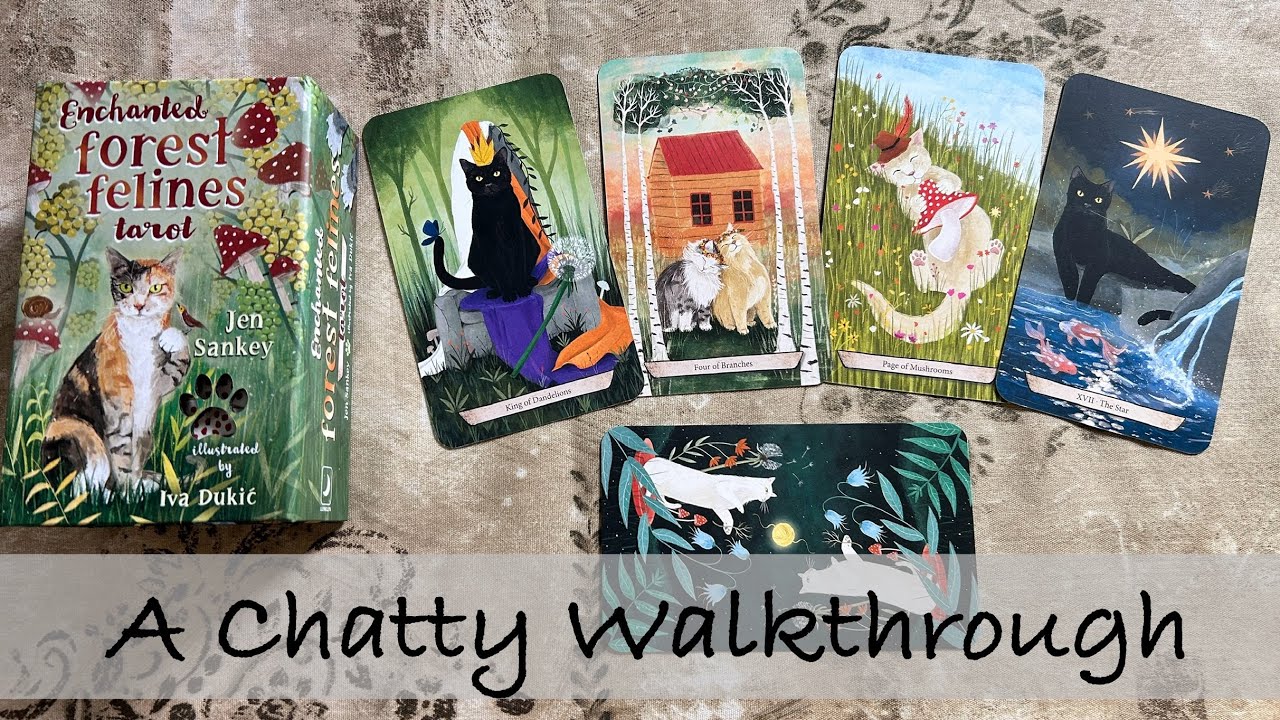 Enchanted Forest Felines Tarot | Kitties with Saucers?! Yes, please! | Walkthrough & Review
