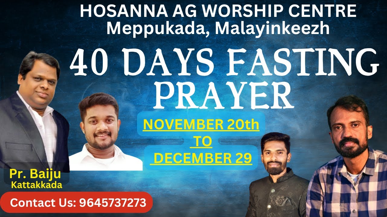 🔴 LIVE | 40 DAYS FASTING PRAYER 🔴 DAY 8 | 27 NOVEMBER 2024 | PR. BAIJU KATTAKKADA MINISTERING
