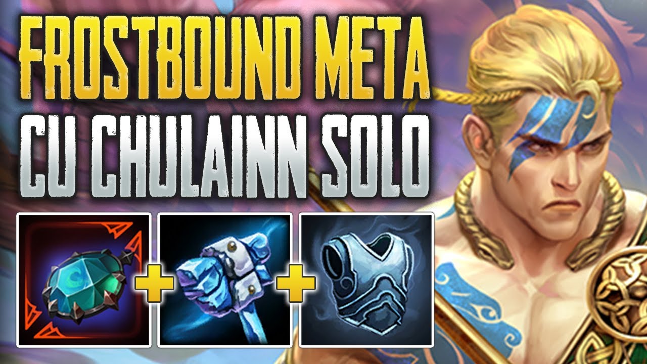 FROSTBOUND IS SO BROKEN NOW! Cu Chulainn Solo Gameplay (SMITE Conquest)