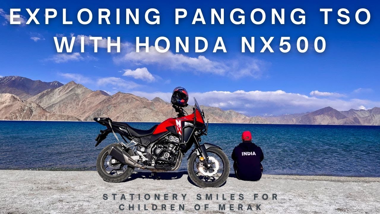 Taking the Honda NX500 to the Banks of Pangong Lake - Ep10