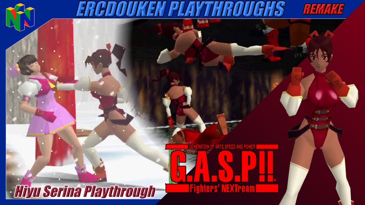 G.A.S.P!! Fighters' NEXTreme (N64) - Hiyu Serina Playthrough (Remake)