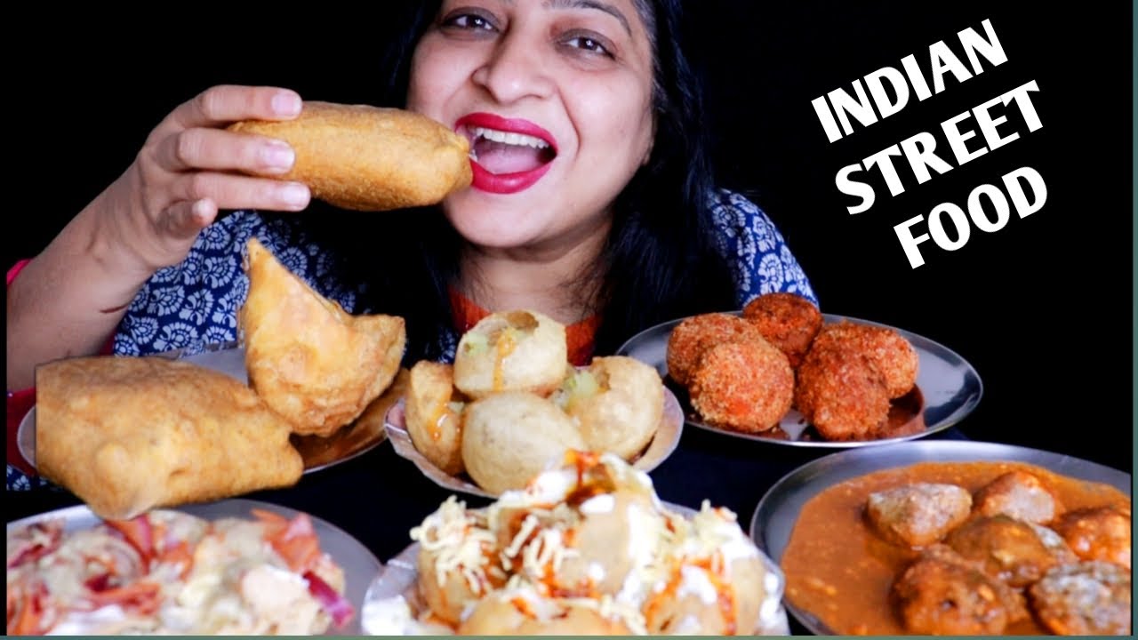 *ASMR*INDIAN STREET FOOD|SOYA MALAI CHAAP ROLL,SAMOSA,BREAD PAKORA,CRUNCHY MOMOS,DAHI PURI,PANI PURI