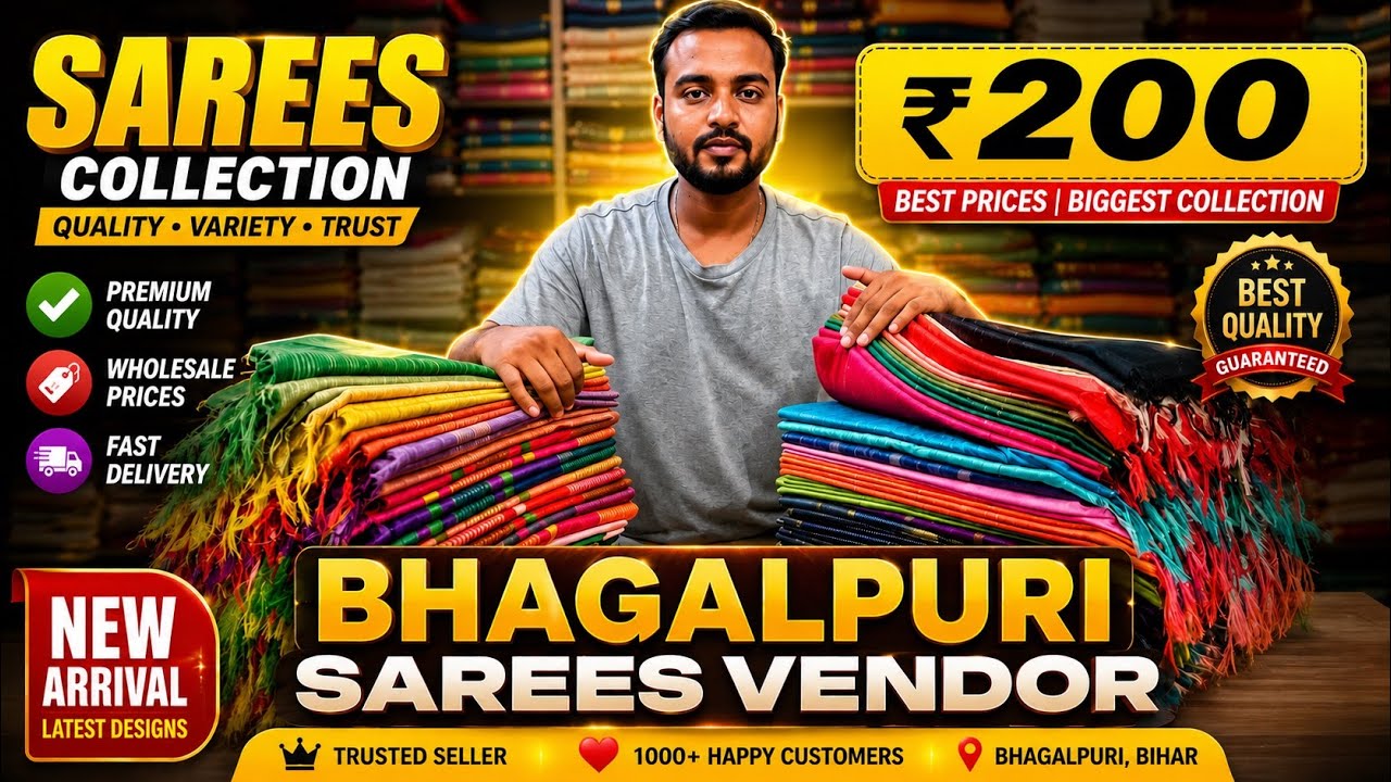 bhagalpuri sarees Manufacturer ₹200-700 only #sarees #youtuber