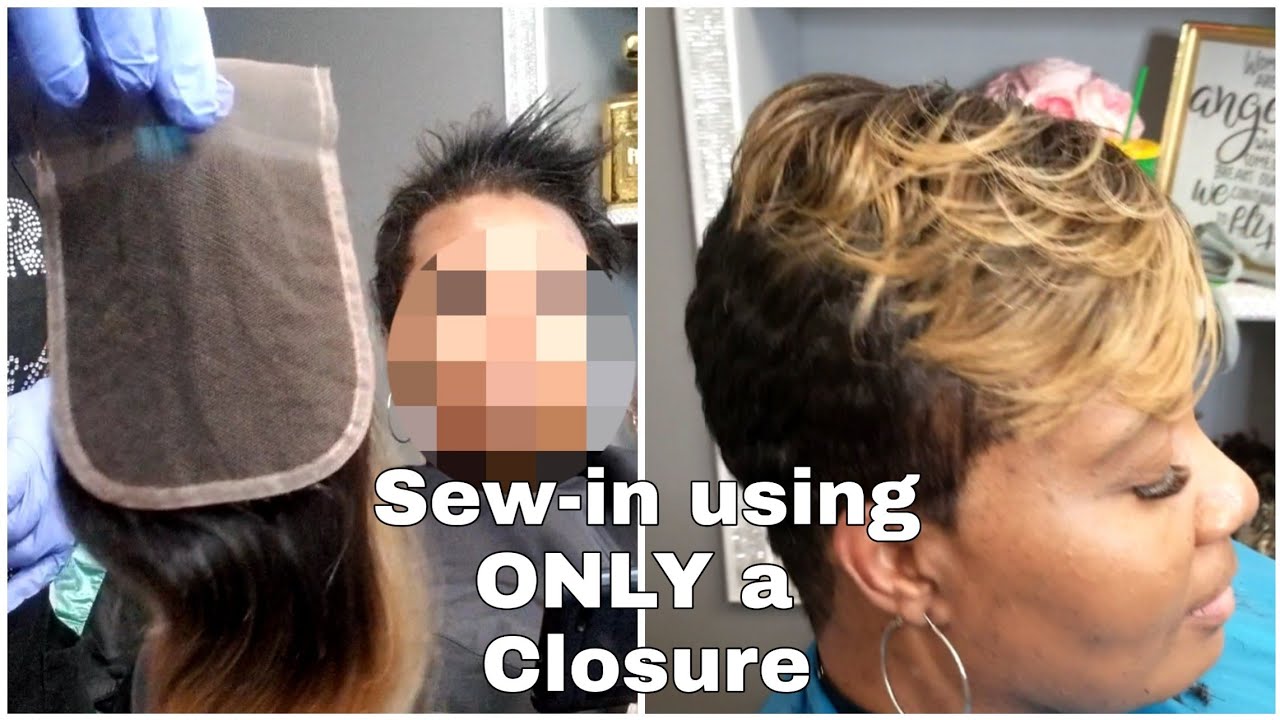 #057 SEW-IN USING ONLY A CLOSURE NO WEAVE/ TRACKS
