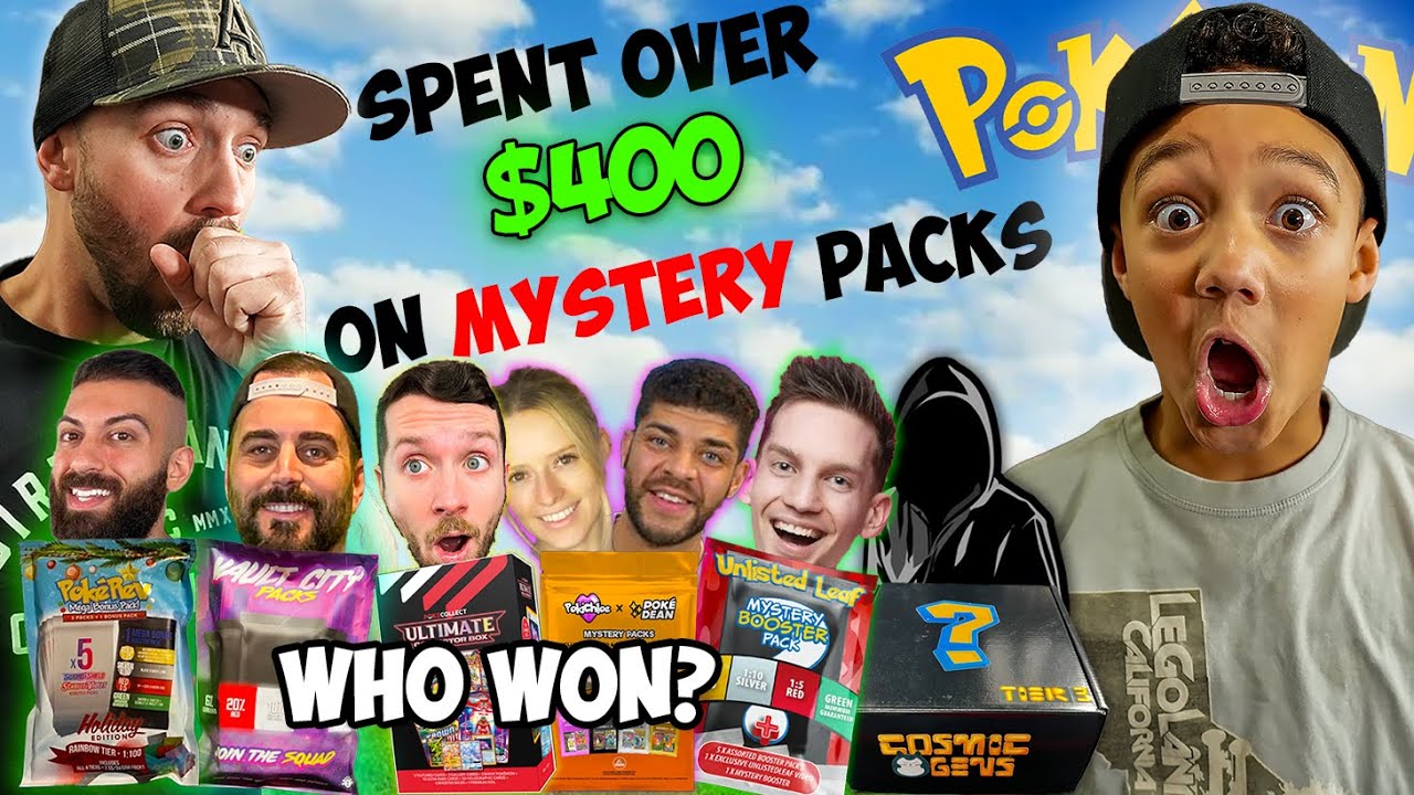 Unboxing Poketubers' Mystery Packs: Who Wins? (CRAZY PULLS)