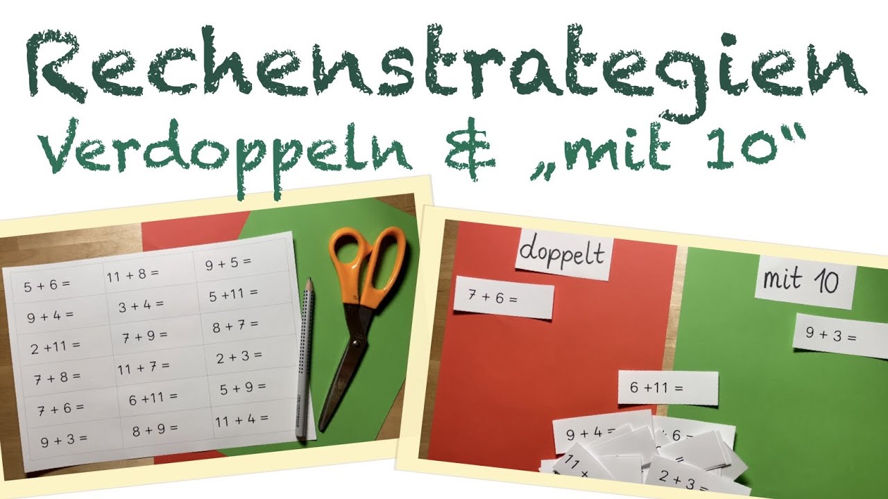 Rechenstrategien „mit 10“ und „Verdoppeln“ | Addition Klasse 1 Mathe | Erklärfilm Distanzlernen