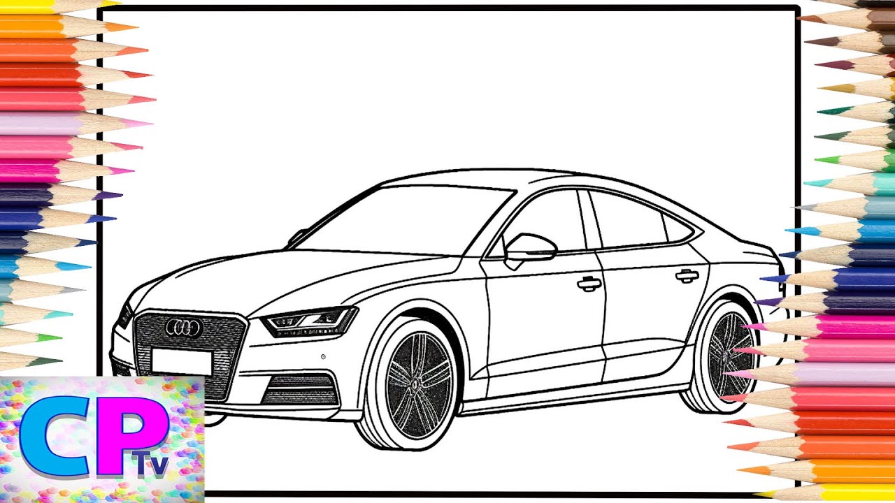 Audi 5 Sportback S Line/Drawing of Cars/Audi Coloring Pages/Spektrem - Shine [NCS Release]
