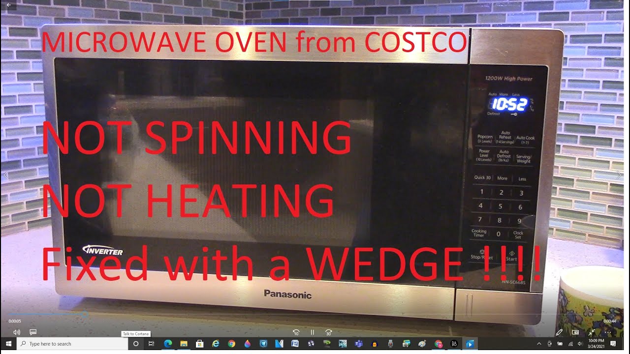 NOT Spinning, NOT Heating Microwave Oven - Fixed it with a WEDGE!